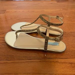 Betsy Johnson Gold Sandal Flats